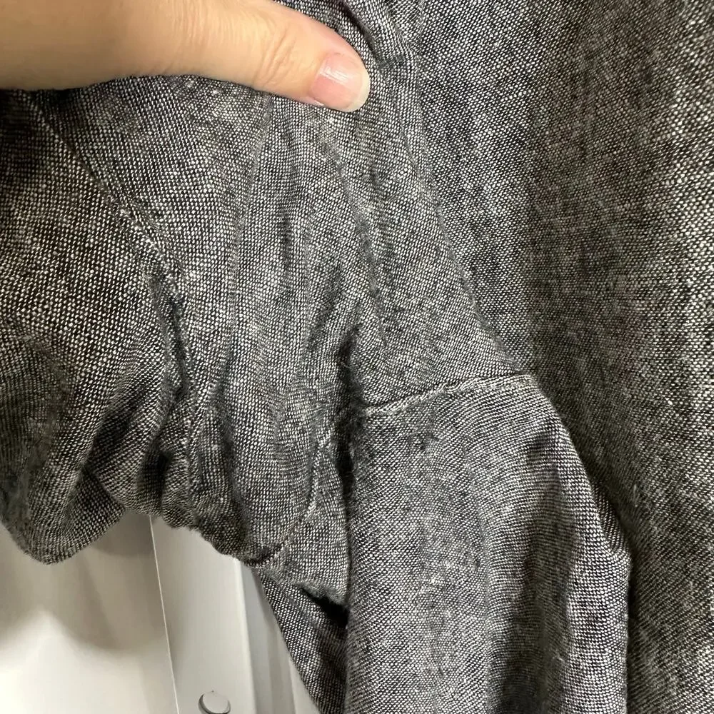 Jones New York Black Heathered Linen Pants Plus Sz 1X‎ Career Essential